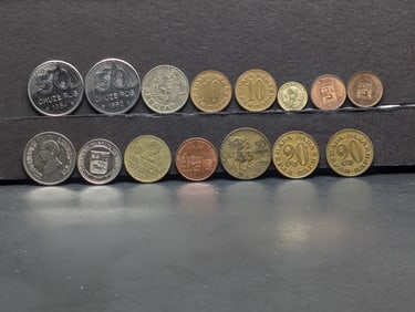 15-World Coins; Kazakhstan, Jordan, Uruguay, South American, Yugoslavia & Brazil