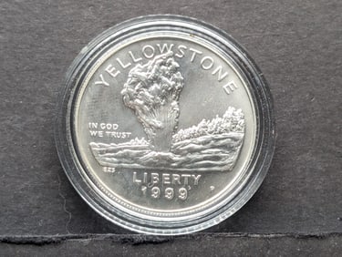 1999-P Uncirculated Yellowstone 90% Silver Dollar