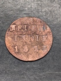 1823 R, 1/4 S Nederland Indie Coin, 202 Years Old