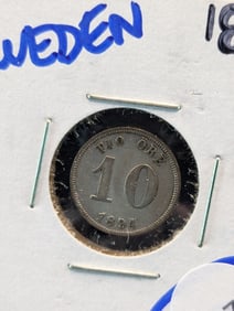 1894 Sweden Silver 10 Ore