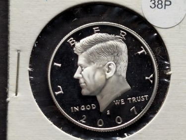 2007-S Proof 90% Silver Kennedy Half Dollar