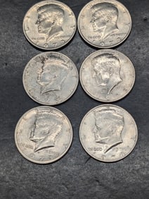 1971-D, 1972 P&D, 1973 P&D, & 1974-P Kennedy Half Dollars