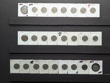 (25 coins) 1920's Buffalo Nickels