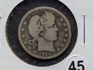 1914 D Barber Quarter