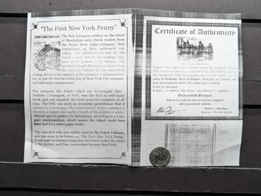 1790 Rare, Dutch Netherlands Colonial Duit VOC, First New York Penny,  14 Years After the