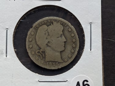 1915 P Barber Quarter