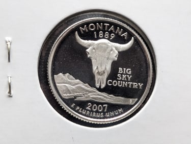 2007-S 90% Silver Proof State Quarter Montana (MT)