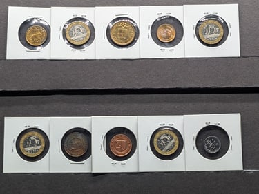 10 Carded World Coins