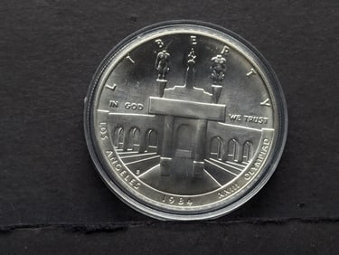 1984-S Uncirculated Olympic 90% Silver Dollar