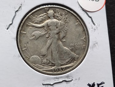 1937-S Walking Liberty Half Dollar XF