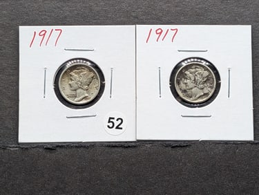(2) 1917 P Mercury Dimes