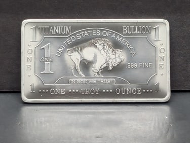 1 Ounce-.999 Pure Titanium-Buffalo Style, BU