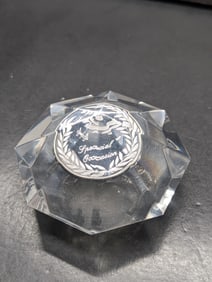 Christmas Acrylic Paperweight Gem Shaped with Holiday Round