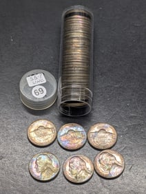 Roll of 1955 P UNC Jefferson Nickels TONED