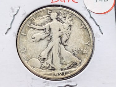 1921-D Walking Liberty Half-VF-Key Coin $