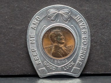 Zlogar-Justice of The Peace-Penny Token w/ 1953-D RB Lincoln Wheat Cent