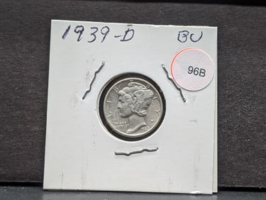 1939-D Mercury Dime  BU