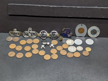 GRAB  BAG, Some Silver, Lucky Pennies, Barber Quarters, Mercury Dime Wheat Cents & More