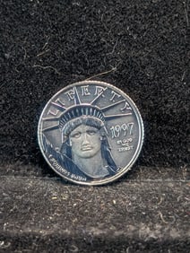 1/10th Oz. .999 PLATINUM 1997 $10.00 American Eagle Coin