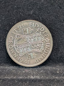 1941 United Kingdom 1/2 Silver Crown