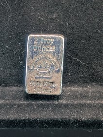 2 Troy Oz. .999 FINE SILVER Monarch Precious Metals Hand Poured Bullion Piece