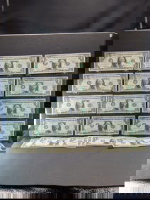 Lot of Twenty 1963 B Series $1.00 Joseph W. Barr Notes