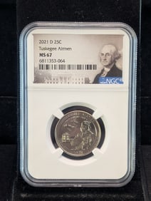 2021-D Tuskegee Airmen Quarter - NGC MS67