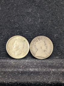 1910 & 1946 Canada 10 Silver Cents (2 PCS)