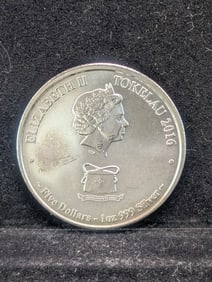 1 Oz. .999 FINE SILVER Hakula-Sailfish Designed Coin