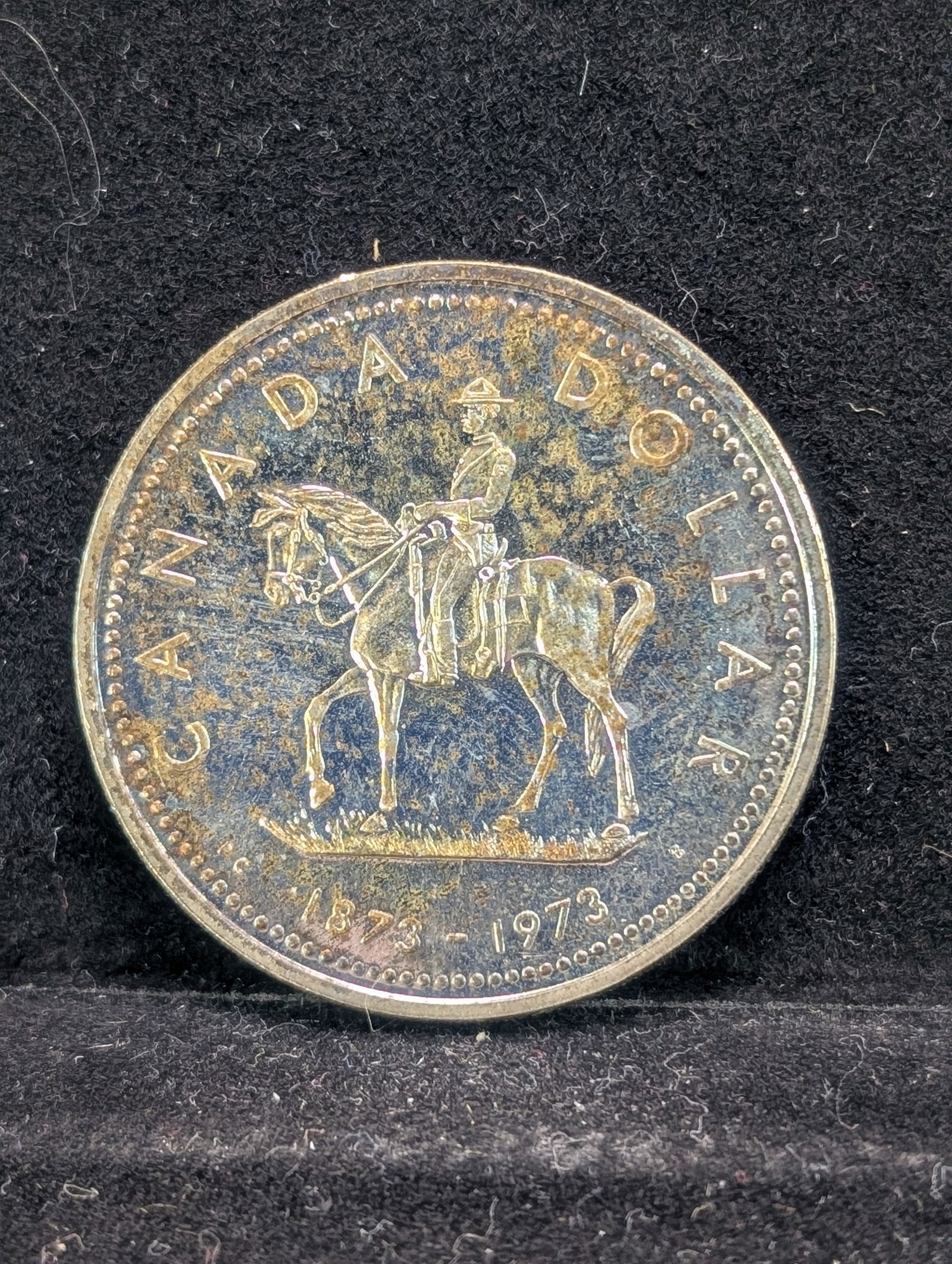 1973 Canada Royal Mounted Police Silver Dollar (1 of 2)