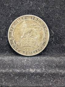 *BETTER DATE* 1910 Great Britain 1 Silver Shilling