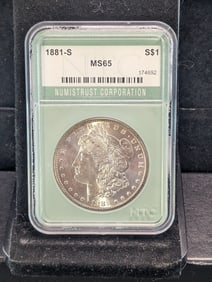1881-S Morgan Silver Dollar - NTC Cert. MS65