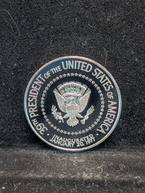 .999 FINE SILVER Jimmy Carter Inauguration Designed Round