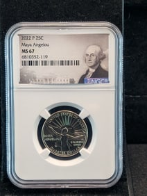 2022-P Maya Angelou Quarter - NGC MS67