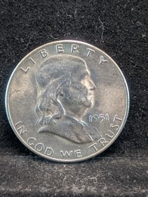 1951-S Franklin Silver Half Dollar **BRILLIANT UNC**