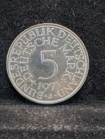 1971-J Germany 5 Silver Marks
