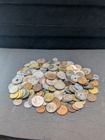 Bag of 2.0 Lbs. of Various Vintage & Modern World Coins
