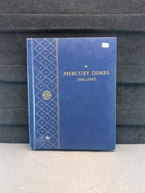 Mercury Dime Set in Whitman slide album. Missing only the keys. Lots of meaty coins. 74 silver
