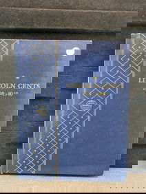 Partial Lincoln Set from 1909-1940 in Whitman slide album. 80 wheats missing only 10 keys/semi-keys.