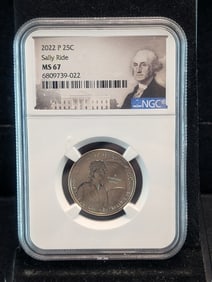 2022-P Sally Ride Quarter - NGC MS67