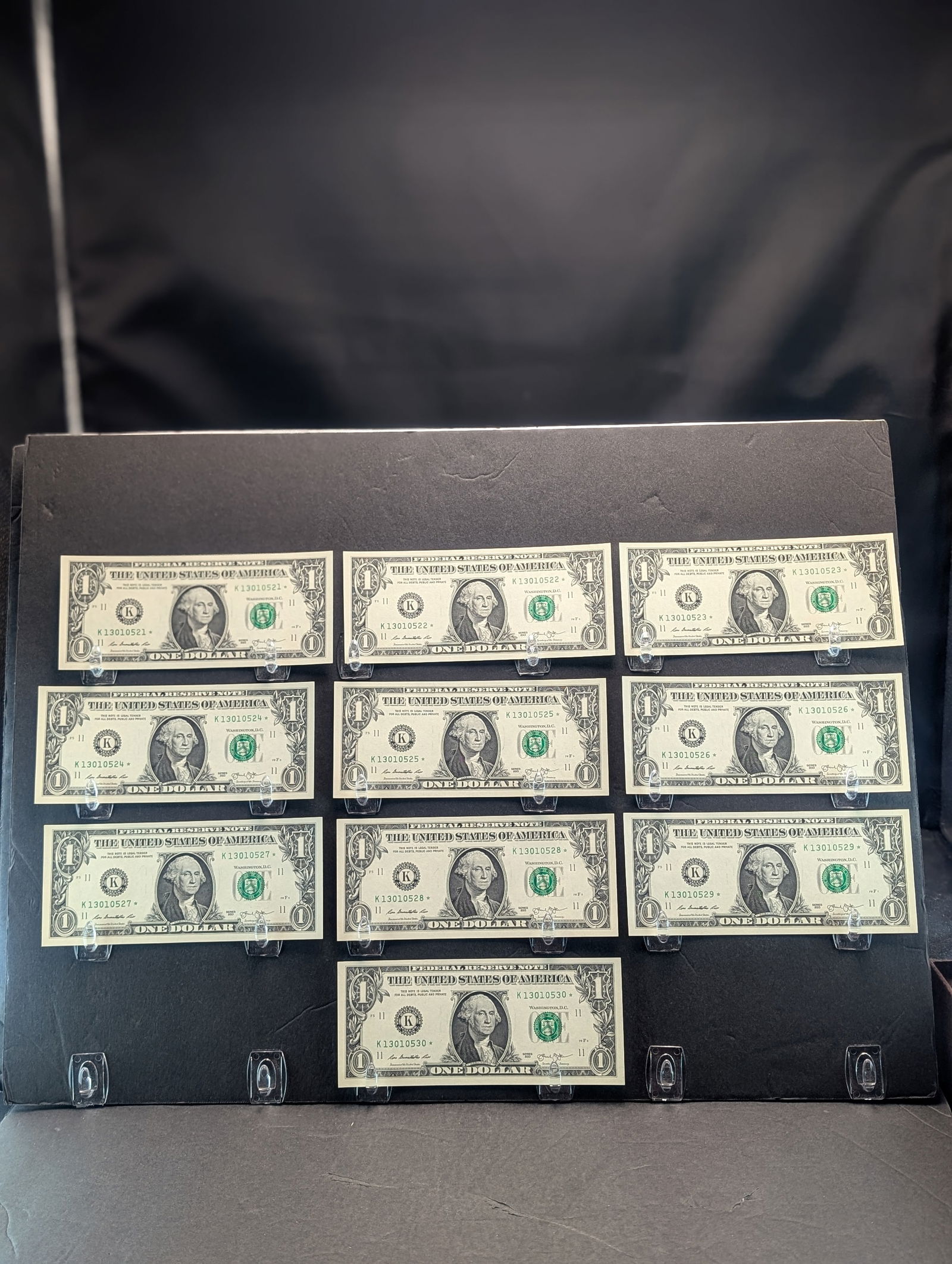 10 consecutive serial number 2013 $! Notes-Dallas.  GEM Crisp. STAR notes. GEM CU. (1 of 7)