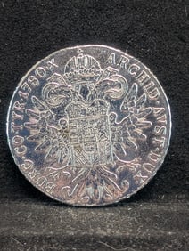 1790 Austria Maria Theresa silver thaler. Probably newer than 1790 but genuine.