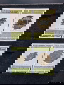 Grab Bag of Various Nickel Brass Commem Medals in Display Cards