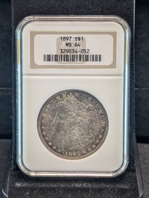 1897 Morgan Silver Dollar - NGC MS64