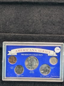 Americana Series Yesteryear collection. 1964 Kennedy Half, Washington Quarter, Roosevelt Dime, Jeff
