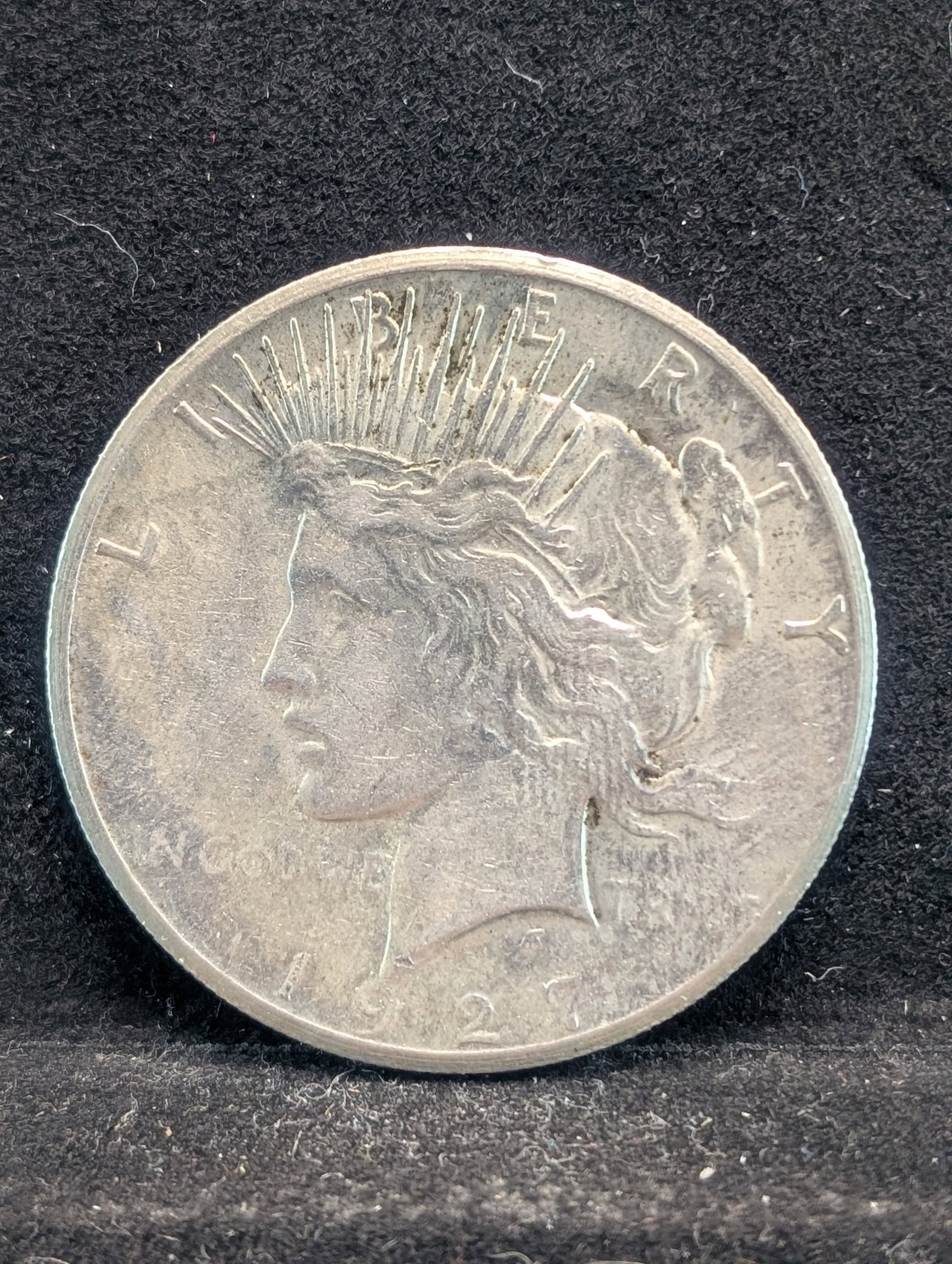 1927 Peace Dollar. Second lowest mintage in series. Great detail. (1 of 2)