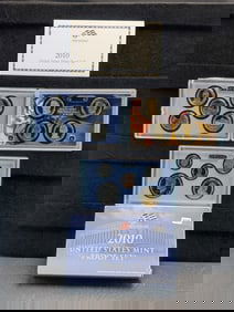 2010-S US Proof set in original box. Regular coinage plus state quarters and presidential dollars.