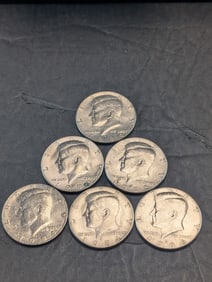 (6) Kennedy Half Dollars- 1984 P&D, 1985 P&D, 1986 P&D