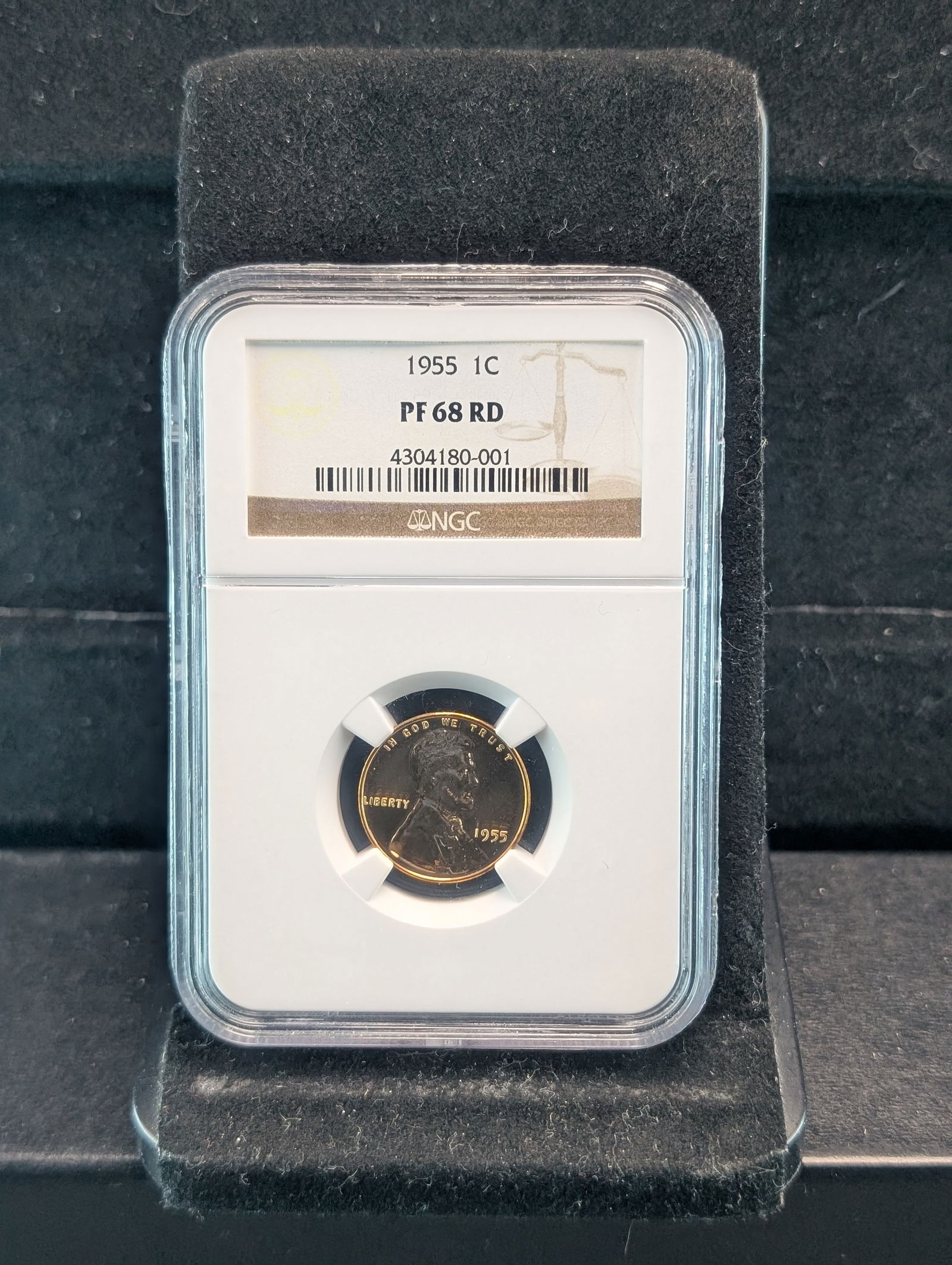 1955 PROOF Lincoln Wheat Cent - NGC PF68 RD (1 of 3)