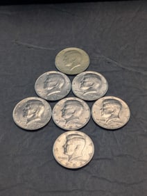 (7) Kennedy Half Dollars- 1980 P&D, 1981 P&D, 1982-P Only, 1983 P&D